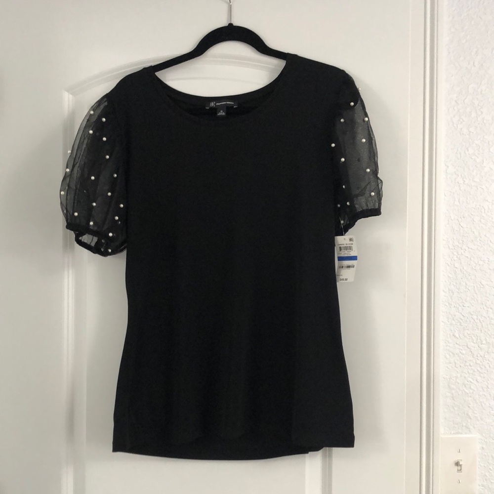 INC international concept black blouse for women size XL